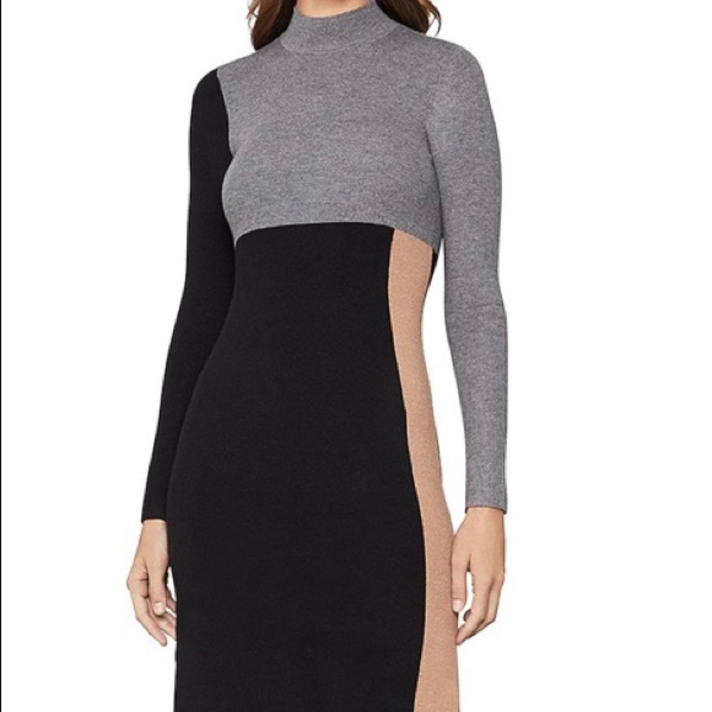 Color block sweater dress